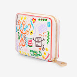 VERTO SHORT ZIP WALLET - COU - COSMIC LATTE